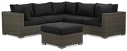 Hoek loungeset 5 personen Wicker Taupe  Garden Collections Toronto