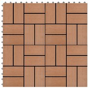 vidaXL 22 st Terrastegels 30x30 cm 2 m² HKC bruin