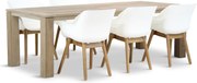Tuinset 6 personen 240 cm Kunststof Wit Hartman Sophie