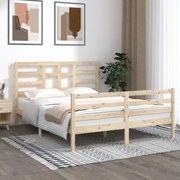 vidaXL Bedframe massief hout 150x200 cm 5FT King Size