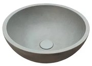 Ideavit Beton vrijstaande wastafel - 36x14.5cm - rond - met klikwaste - antikras - waterdicht - kleur D5 290333-D5