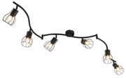 Moderne plafondspot zwart 145 cm 6-lichts - Botu