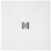 ZEZA Grade Douchebak - 70x70cm - antislip - antibacterieel - mineraalmarmer - vierkant - mat wit 400000000000019989