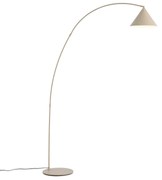 Retro vloerlamp beige met witte binnenkant - Triangolo