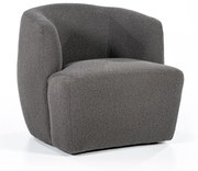 Eleonora Charlotte Ronde Fauteuil Antraciet Boucle