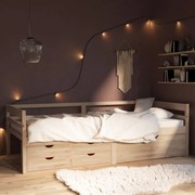 vidaXL Bedframe met lades en kast massief grenenhout 90x200 cm