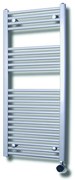 Sanicare elektrische design radiator 45x112cm zilvergrijs met thermostaat rechts chroom