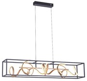 Eettafel / Eetkamer Design hanglamp zwart met goud dimbaar incl. LED - Krisscross Cage Design Binnenverlichting Lamp