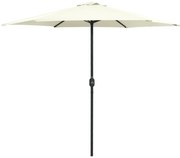 vidaXL Parasol met aluminium paal 270x246 cm zandwit