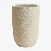 Buitenbloempot Van Cement Nuria Ø35 Cm - ↑55 Cm & Wit - Sklum