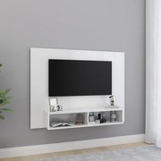 vidaXL Tv-wandmeubel 120x23,5x90 cm spaanplaat hoogglans wit