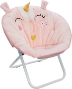 Atmosphera Kids Eenhoorn Klapstoel - Kinderzetel - Wit/Roze