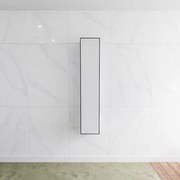 Zaro Lagom volledig naadloos solid surface kolomkast 150cm mat zwart rechtsdraaiend.