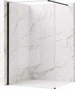 Walk-in douchewand Rea Flexi Transparent / Black 110