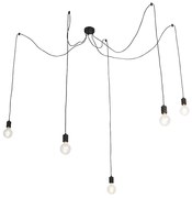 Design hanglamp zwart 5-lichts - Cavalux Modern Minimalistisch Binnenverlichting Lamp