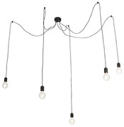 Design hanglamp zwart 5-lichts - Cavalux