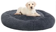 vidaXL Honden-/kattenkussen wasbaar 90x90x16 cm pluche donkergrijs