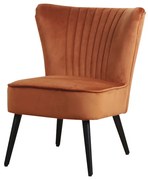 Fauteuil - Eva - stof Velours roestbruin