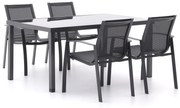 R&S Design Altea/Caluso 160cm dining tuinset 5-delig stapelbaar