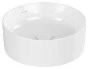 Villeroy & Boch Collaro opzetwastafel rond Ø40cm zonder overloop zonder kraangat ceramic+ wit 4A1840R1