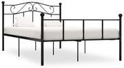 vidaXL Bedframe metaal zwart 140x200 cm