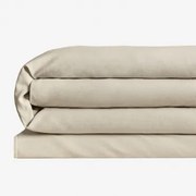 Sorana Dekbedovertrek In Linnen Van 160 G/m² Beige - Semoline & Bed 135/140cm (220 X 220 Cm) - Sklum