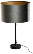 Tafellamp zwart met velours kap groen 35cm - Parte Klassiek / Antiek, Modern E27 rond Binnenverlichting Lamp