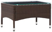 vidaXL Salontafel 60x40x36 cm poly rattan bruin