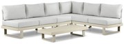 Hoek loungeset 6 personen Aluminium Taupe  Lifestyle Garden Furniture Lorenzo