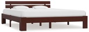 vidaXL Bedframe massief grenenhout donkerbruin 180x200 cm