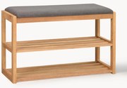 Eikenhouten bank Confetti met schoenenrek