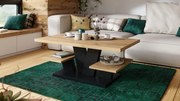 Mazzoni VIVA MAT Eik goud/Zwart - MODERNE KOFFIE TAFEL MET SCHAPPEN