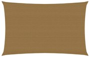 vidaXL Zonnezeil 160 g/m² 2x4 m HDPE taupe