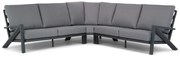 Hoek loungeset 5 personen Aluminium Grijs  Santika Furniture Santika Cinta