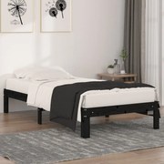 vidaXL Bedframe massief hout zwart 90x190 cm 3FT single