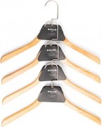 Rita Houten En Stalen Set Van 4 Hangers Bruin Natuurlijk Hout - Sklum