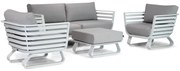 Stoel en Bank Loungeset 4 personen Aluminium Wit  Santika Furniture Santika Sovita