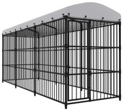 vidaXL Hondenkennel voor buiten met dak 450x150x210 cm