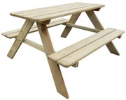 vidaXL Picknicktafel voor kinderen 89x89,6x50,8 cm grenenhout