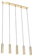 Moderne hanglamp messing 5-lichts - Jeana