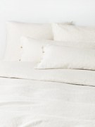 Gewassen linnen dekbedovertrek Rinna met fijne strepen