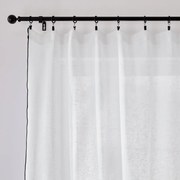 Linnen paneel afgezet met zwart biaisband, ONEGA