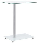 vidaXL Bijzettafel U-vormig 45x30x58 cm gehard glas transparant