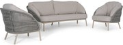 Stoel en Bank Loungeset 4 personen Rope Zand/Beige Santika Furniture Santika