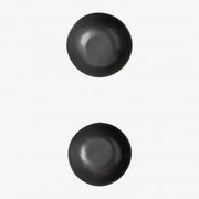 Set Van 2 Kommen Van Belvere Steengoed Zwart & Ø13 Cm - Sklum