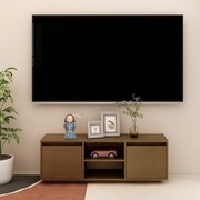 vidaXL Tv-meubel 110x30x40 cm massief grenenhout honingbruin