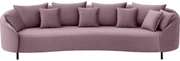 Goossens Bank Ragnar paars, stof, 4-zits, modern design