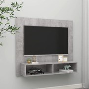 vidaXL Tv-wandmeubel 102x23,5x90 cm spaanplaat betongrijs