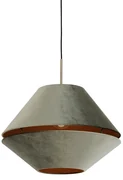 Moderne hanglamp brons met dubbele velours kap groen - Combi 1 Klassiek / Antiek, Modern E27 rond Binnenverlichting Lamp