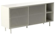 Dressoir Metaal Met Schuifdeuren Greige - 160x45x75cm.